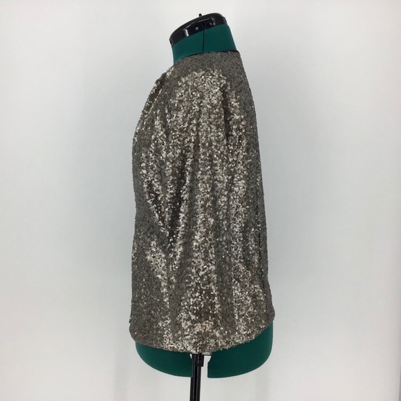 Soya Concept Gold Sequin 3/4 Sleeve Blazer, 38 - Picture 4 of 16
